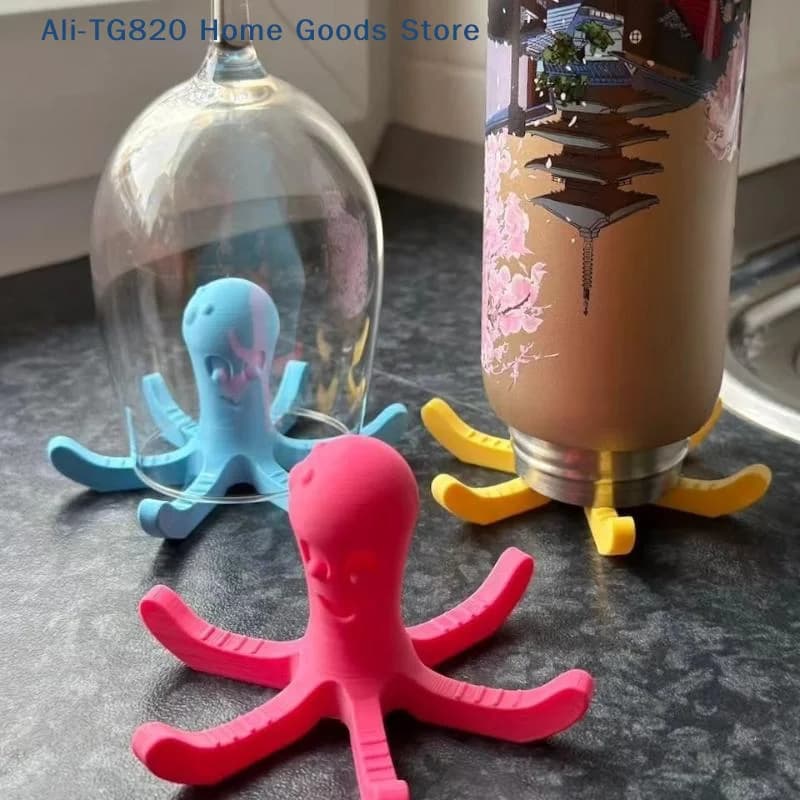 [TG820] 1 Pezzo Supporto per Asciugatura Bottiglie a Forma di Polpo Stampato in 3D, Efficienza di Asciugatura Migliorata per Vari Tipi di Tazze