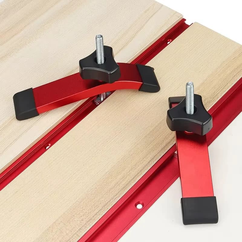 1/2Pcs Quick Acting Hold Down Clamp Aluminum Press Plate Woodworking T-Slot Slide Block Auxiliary Tool for Workbench Table