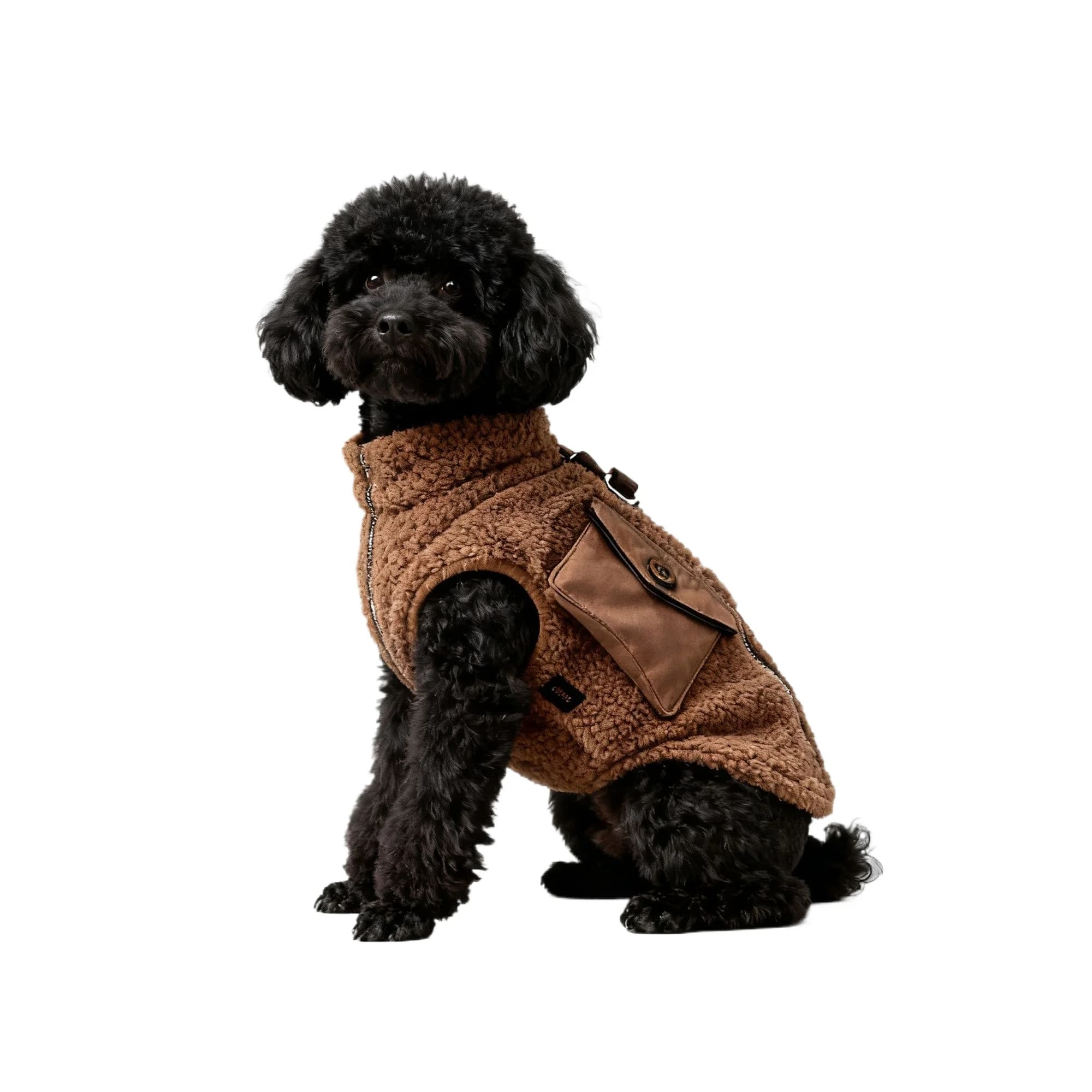 Warm Christmas Dog Vest Winter Clothes for Small Dogs Teddy Bichon Schnauzer Puppy Coat with Leash Hole dog clothes dog vest
