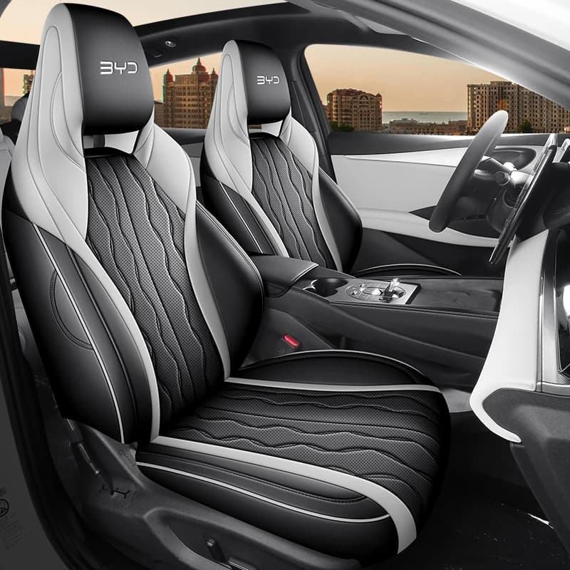Full Wrapped PU Leather Five Seats Car Seat Covers Durable Auto Interior Decoration Cushion for BYD Seal 6 DM‑i Sedan