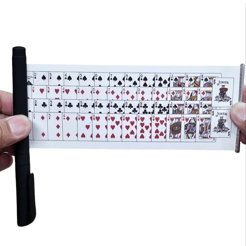 Divertente penna di previsione Trucchi magici Carta scelta che appare su banner Carta di previsione Accessori magici Illusioni ravvicinate Espedienti