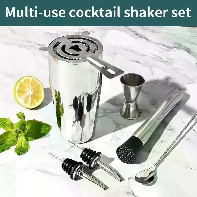 3/8Pcs Shaker Professional Stainless Steel Bartender Wine Cup Cocktail Mixer Cocktail Shaker Bar Set Party
