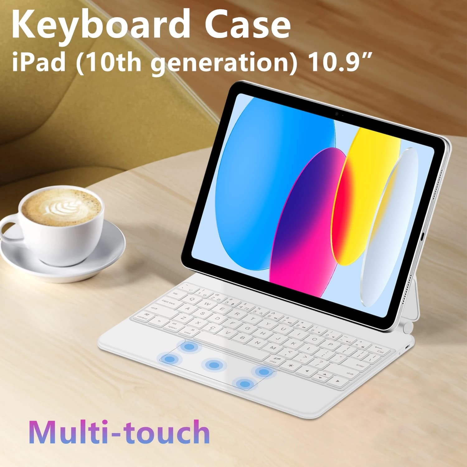 Magic Keyboard Folio per iPad 10a generazione 2022 iPad10 Tablet 10 Custodia Smart Cover A2696 A2757 Retroilluminazione magnetica multi-touch