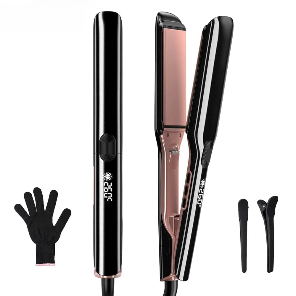 Professional Hair Straightener 500°F Plasma Hair Flat Iron 260°C Ceramic Coating Plate Smooth Frizz Salon Styling Tool 110V-240V