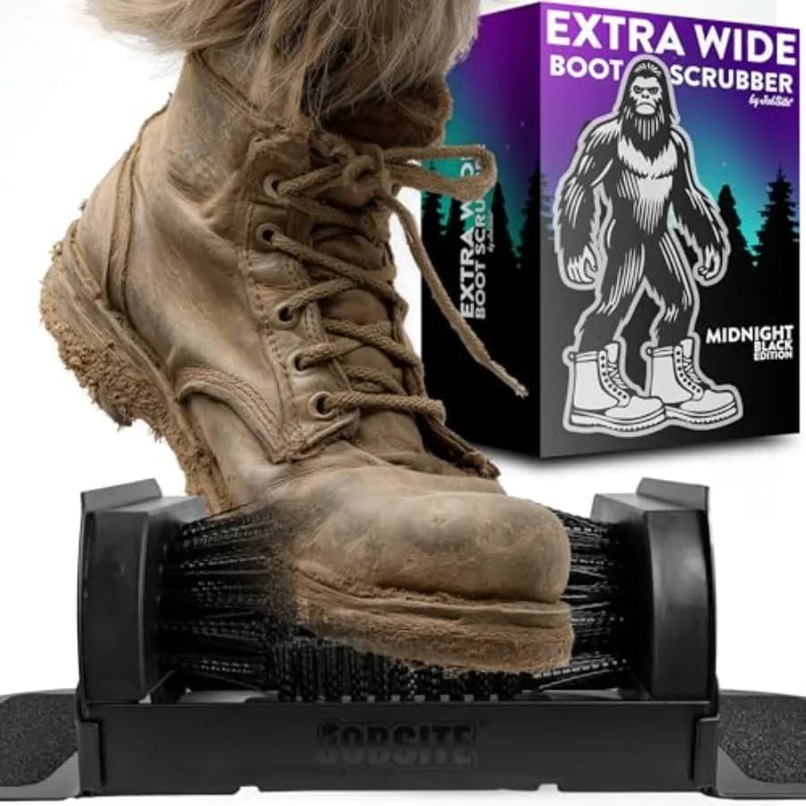 Spazzola per scarpe Midnight Black per uso esterno - Spazzola detergente per scarpe di grandi dimensioni senza supporto - Ideale per ambienti ad alto traffico