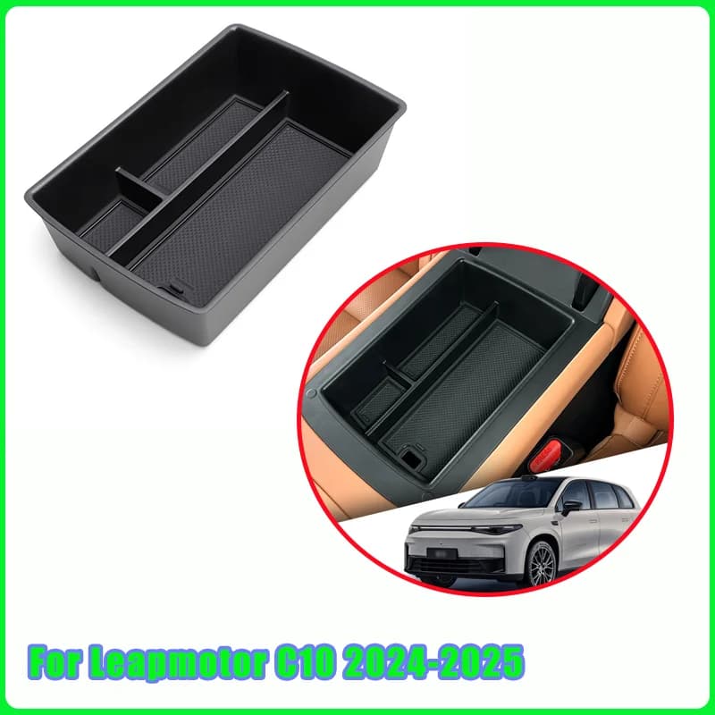Custodia per organizer per scatola portaoggetti per bracciolo per auto per Leapmotor C10 2024-2025 Accessori interni auto Vassoio portaoggetti per console centrale