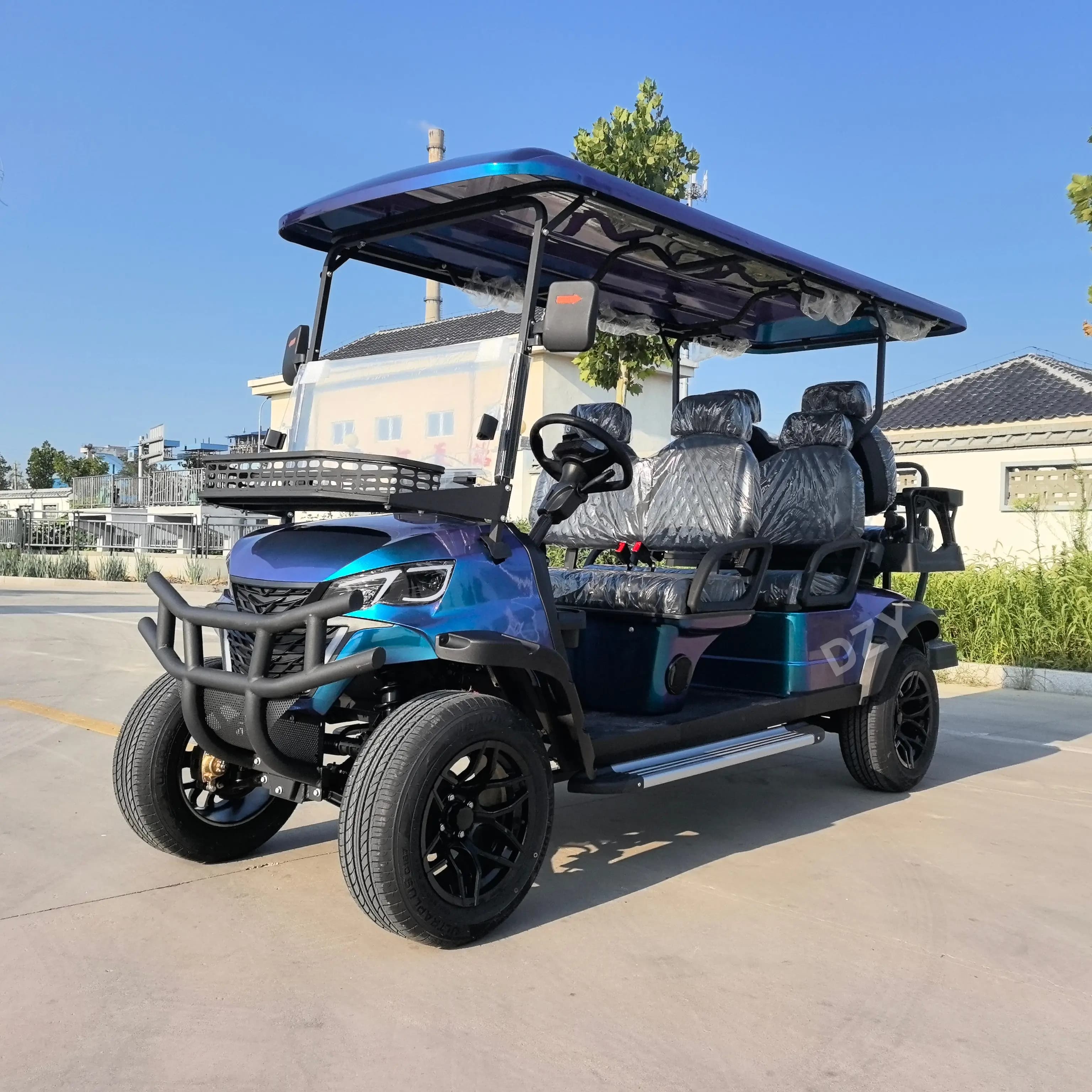 Nuovo Club Elettrico Auto Smart Scooter Motore Golf Buggy DOT 48V 4 Posti Pannelli Solari Carretti Da Golf mini auto elettrica all'ingrosso