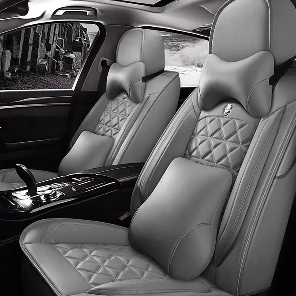 Coprisedili per auto in similpelle, set completo di protezioni per SUV, berlina, camion, C0103