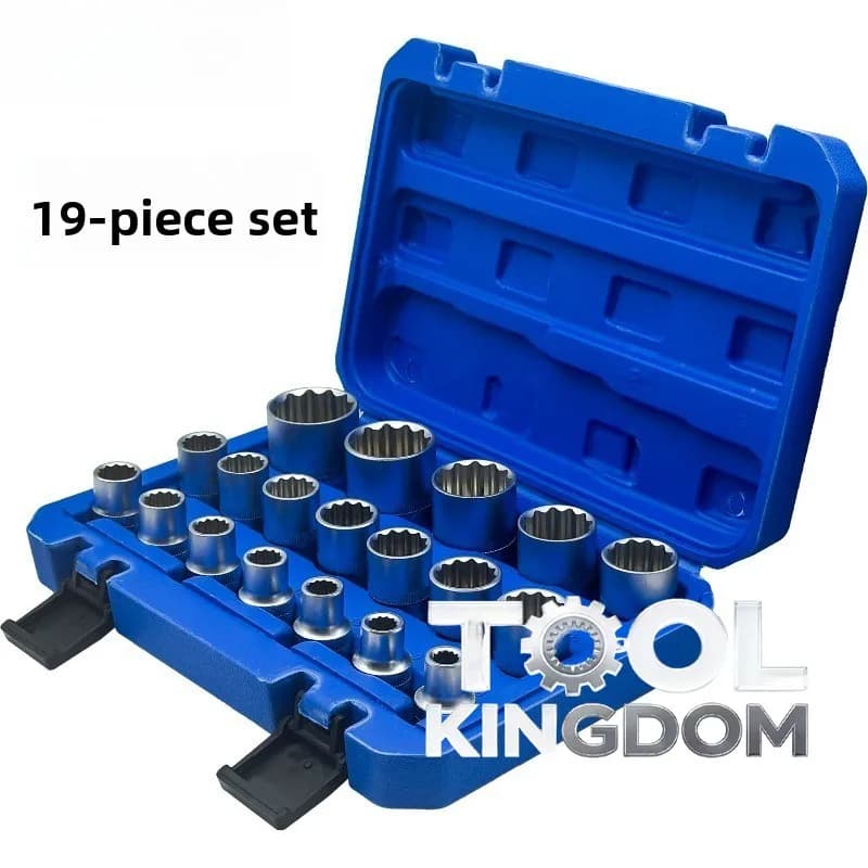 Set di Chiavi a Bussola Torx, Esagonali e a 12 Punte, Attacco Grande/Medio/Piccolo, Set Completo di Utensili per Riparazione Auto con Chiavi Elettriche e Pneumatiche