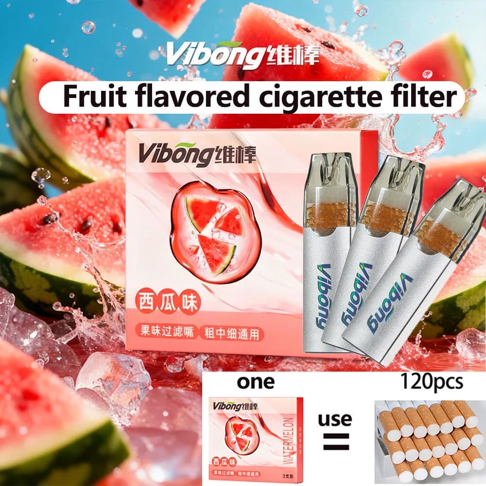 Filtro per sigarette per tabacco usa e getta al gusto di frutta Palla al mentolo Riduce la filtrazione del catrame Fumo Filtro per sigarette pulito Assistenza sanitaria