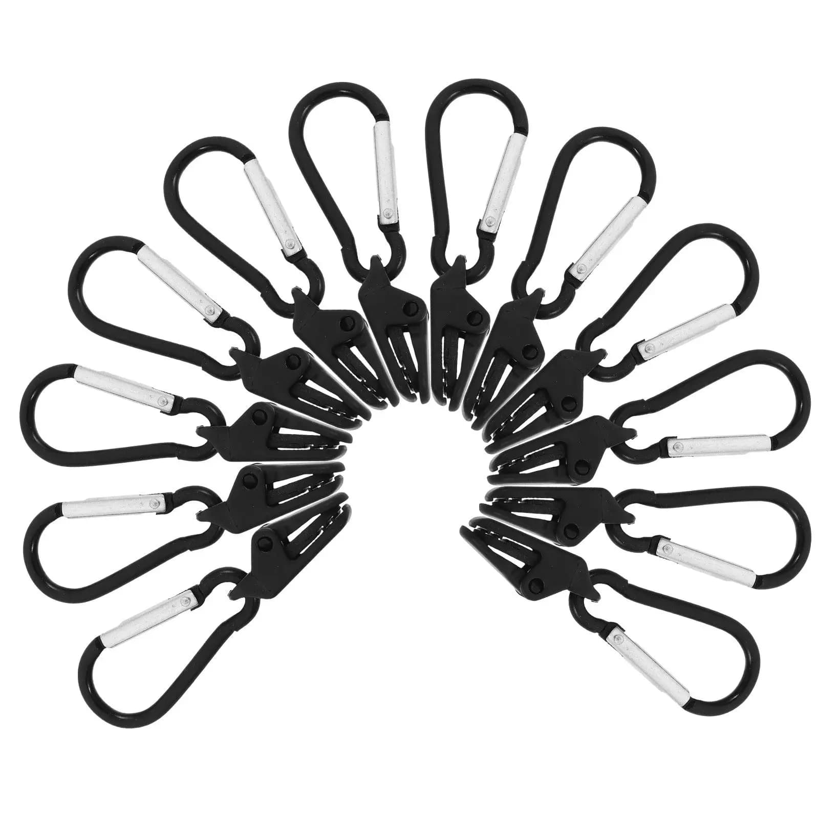 12 Pezzi Clip per Teloni Resistenti, Design a Becco d'Anatra, Morsetto di Ancoraggio Istantaneo Senza Fori per Tende da Campeggio, Teli per Barche, Coperture per Piscine