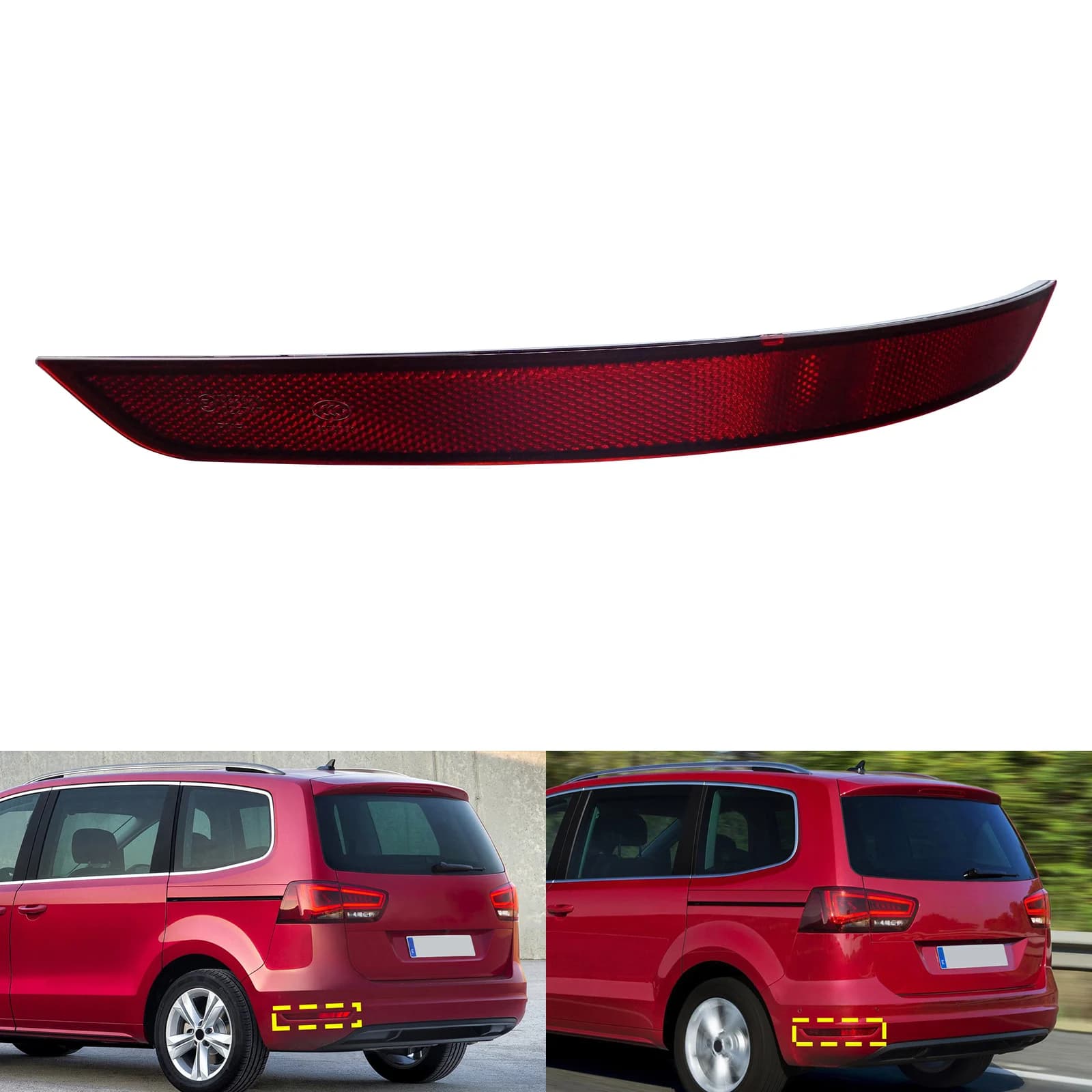 Lente fanale posteriore riflettente paraurti posteriore lato sinistro vicino per VW Sharan 7N 2011-2016