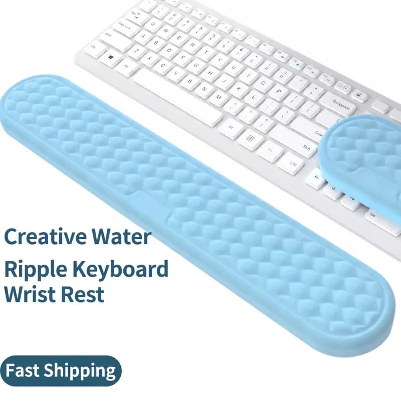 Supporto per Polso per Tastiera, Cuscinetto Ergonomico in Memory Foam per Tastiera Meccanica, Computer, Laptop, Ufficio, Digitazione e Gaming