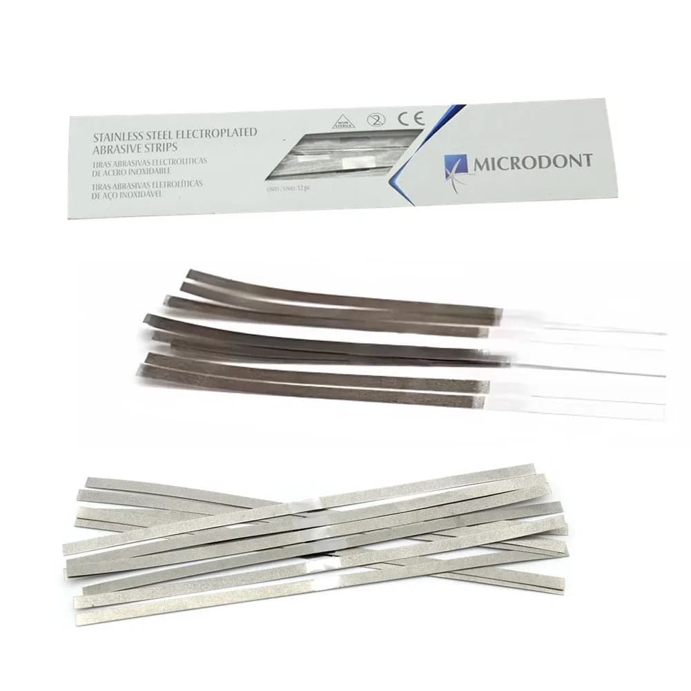 Dental Polishing Strips Orthodontic IPR Sanding Saw Tooth Enamel Grinding Sticks Stainless Steel Polyester Fiber Alumina Plated