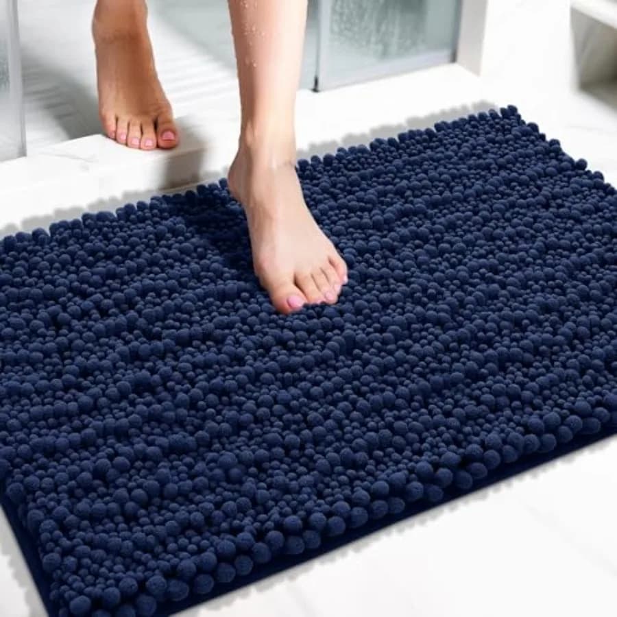 Tappeti da bagno grandi antiscivolo lavabili 3624 ch - Tappetino da bagno in ciniglia ultra morbido e assorbente ad asciugatura rapida, tappeto shaggy per vasca