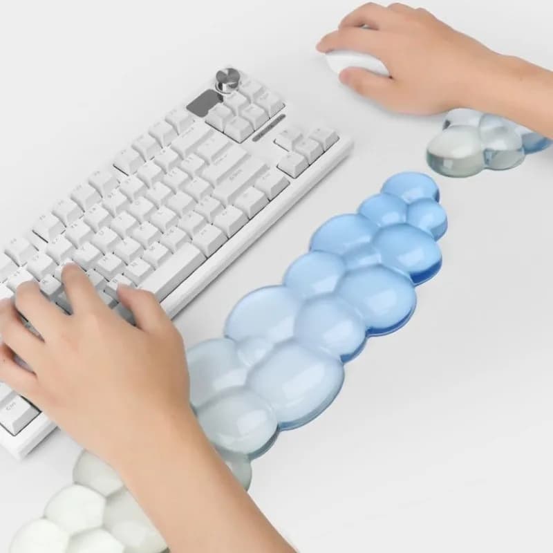 Poggiapolsi per tastiera e mouse Cloud Poggiapolsi Cloud Supporto per tastiera ergonomico e alleviare il dolore Computer portatile da ufficio