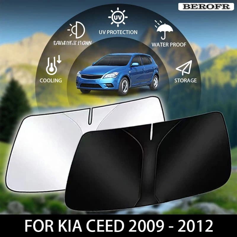 Car Window Sunshade For Kia Ceed 2009 - 2012 Accessories SW Front Windshield Vehicle Sun Visor Water Proof Protector Cover Parts