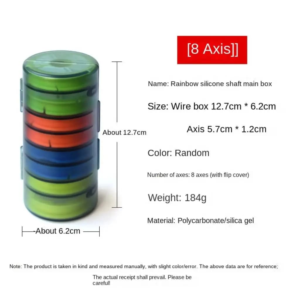 2024 4-16 Spindle Fishing Main Line Box Rainbow Winding Board Fishing Line Shaft Fish Tackle Box Rig Bait Winding Board
