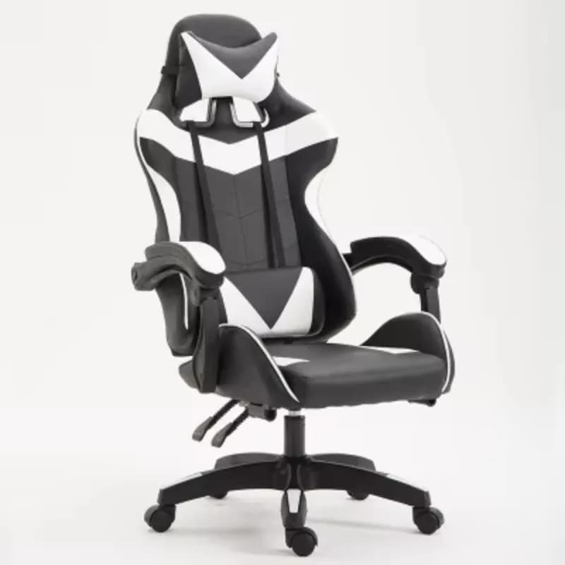 Sedia da Gaming Racing RGB con Massaggio, Sedie da Gioco Economiche all'Ingrosso in Pelle PVC con LED, Sedia da Computer Senza Poggiapiedi