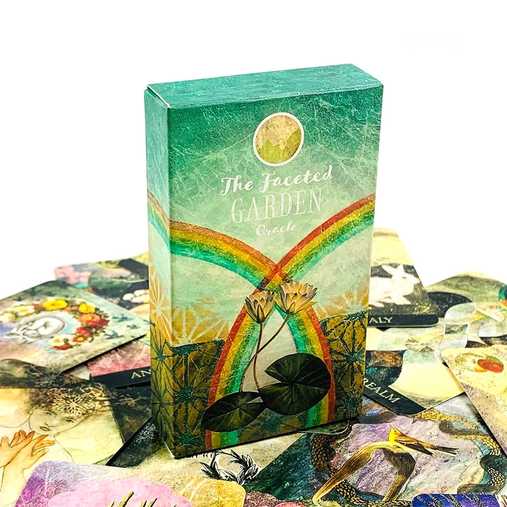 The Faceted Garden Oracle Cards A 50 Deck Divination Edition Gioco di carte ispirato al simbolismo, carte da gioco per riunioni di famiglia