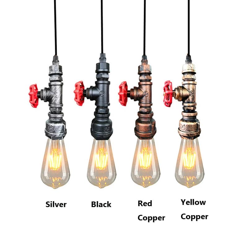 Retro Loft Industry Wind Water Pipe Pendant Lamp Dining Room Bar Club Cafe Restaurant single head droplight home decor items Bra