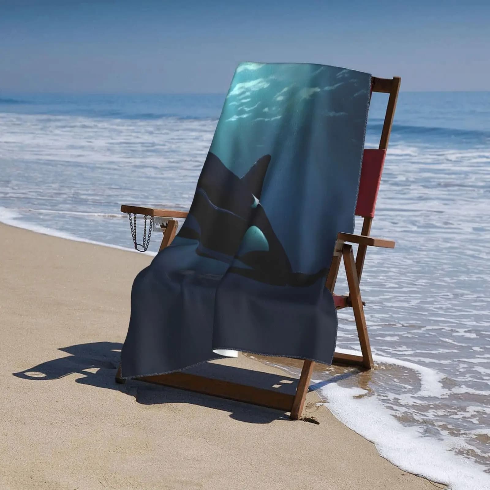 Asciugamano da spiaggia con protezione solare per animali e antivento adatto per piscina da spiaggia, campeggio, viaggio, coperta da spiaggia