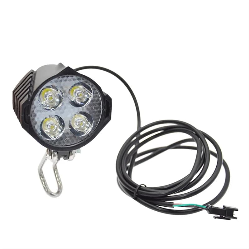 36V-48V Electric Bike Headlight with Clacson Waterproof Clacson Set Front Lighthouse Parts