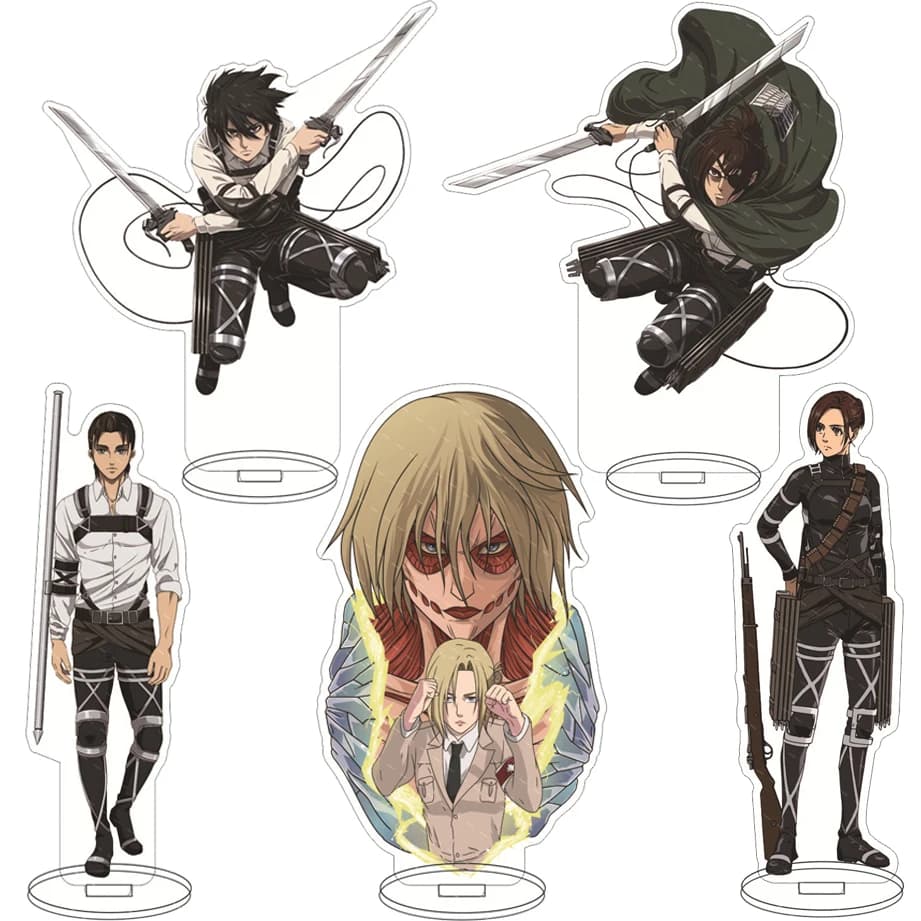 16CM Anime Figure ‌Attack on Titan Eren Jaeger Mikasa Ackerman Armin Arlert Levi Ackerman Cos Acrylic Stand Ornaments Gifts