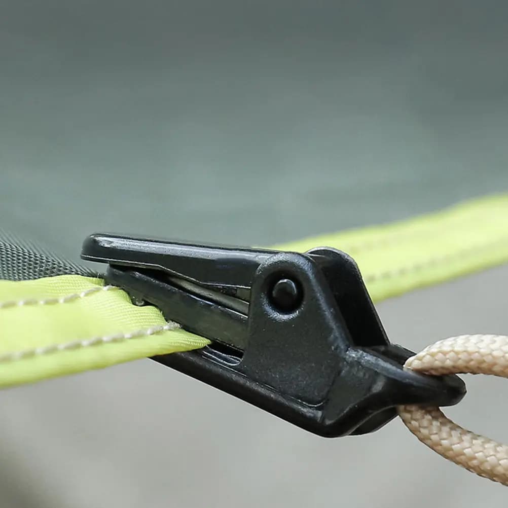50 Pezzi Clip per Tenda a Forma di Coccodrillo, Antivento, Compatti e Leggeri, Senza Segni, per Tende da Campeggio e Teli, Fermacorda