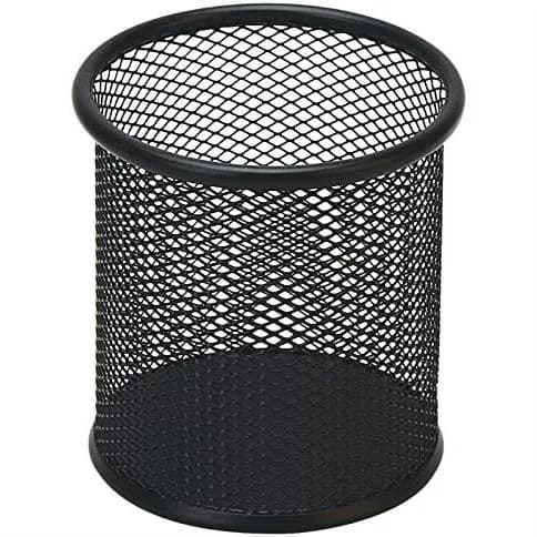 Portapenne in Rete Metallica Nera per Scrivania e Ufficio, Organizzatore per Matite dal Design Robusto e Stile Moderno