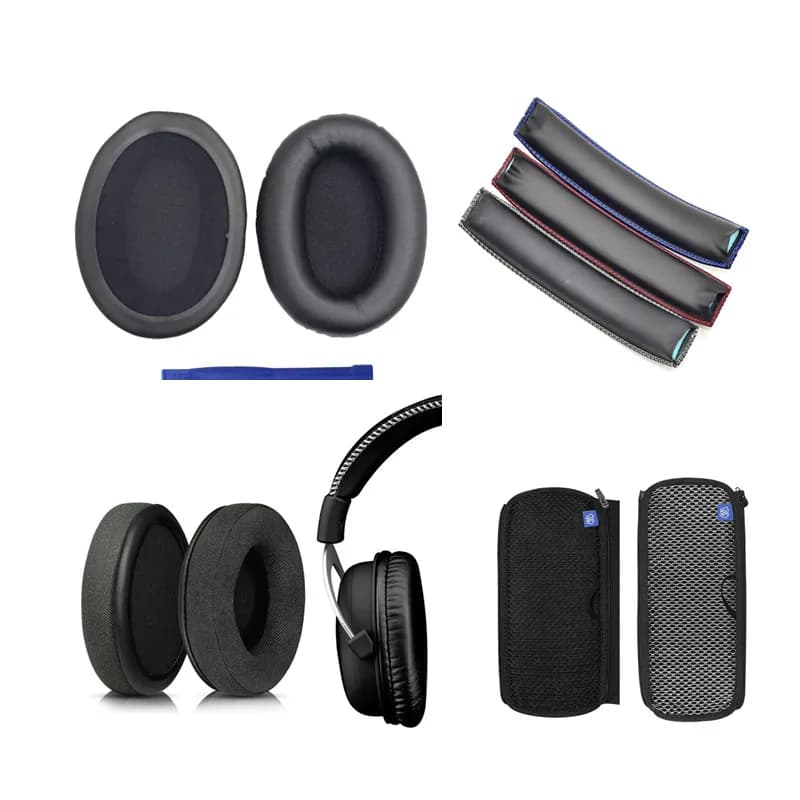 Cuscinetti per le orecchie in Memory Foam di ricambio cuscini in pelle proteica Head beam per HyperX Cloud II 2 X cuffie auricolari Headbeam headband