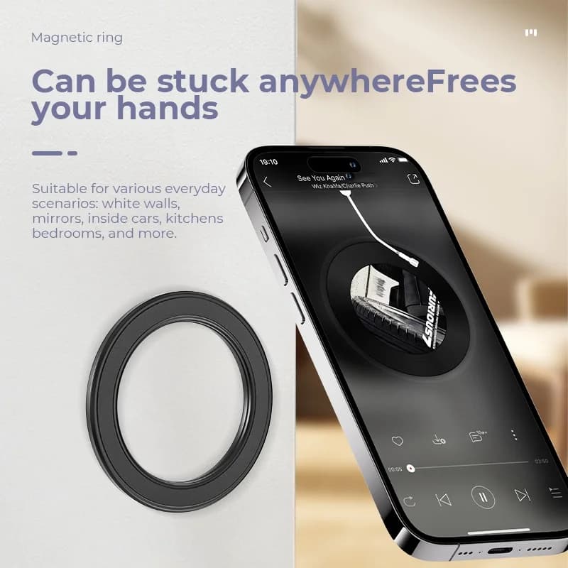 For Magsafe Strong Magnetic Ring Holder Phone Holder Supports Magnet Adhesive Wall Cell Phone Holder Car Dasher Support for IPhone 15