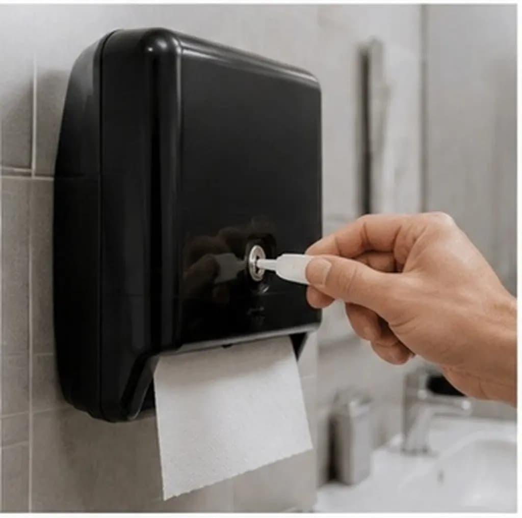 2Pcs Universal Paper Towel Dispenser Key Plastic Toilet Paper Tissue Holder Replacement Commercial Office Maintenance