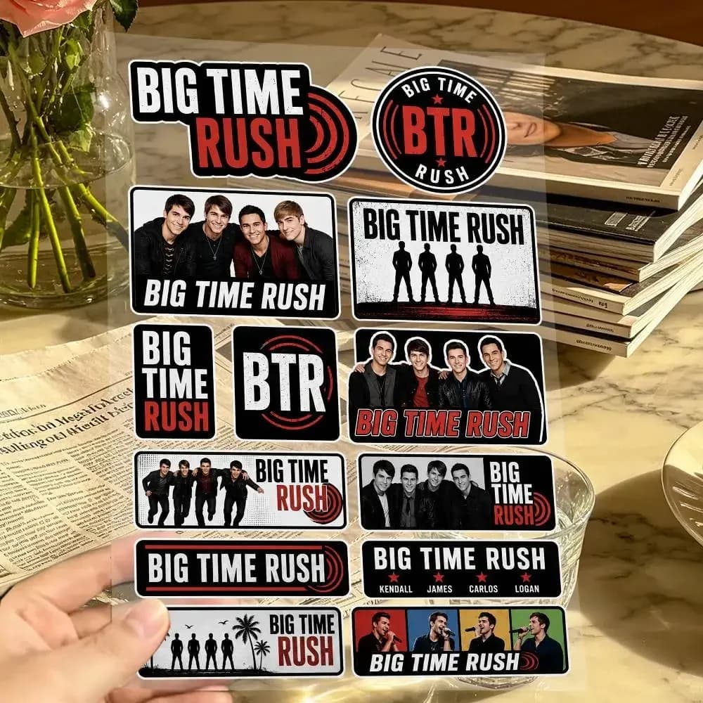 B-Big Time Rush Japanese Motorcycle Sticker Suitable for Motorcycle Body Reflective Car Sticker Helmet Decal