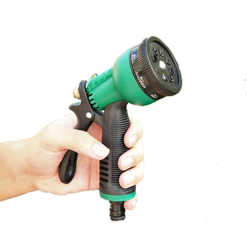 Pistola ad acqua ad alta pressione da giardino con 7 funzioni, ugello per lavaggio auto, attrezzo per irrigazione, testina per pistola ad acqua per lavaggio auto