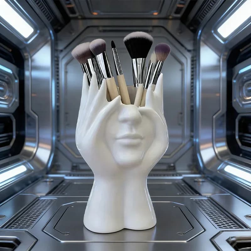 Cilindro Abstract Nordic Face Makeup Brush Toletta Table Shade Eyebrow Brush Door Brushes