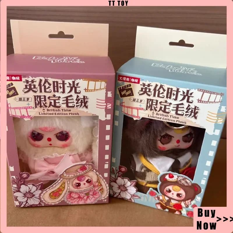 Nuova Edizione Limitata 2026 Baby Three British Time - Blind Box in Peluche, Scatola Misteriosa, Decorazioni da Scrivania, Giocattoli, Ornamenti, Regali Divertenti per Coppie