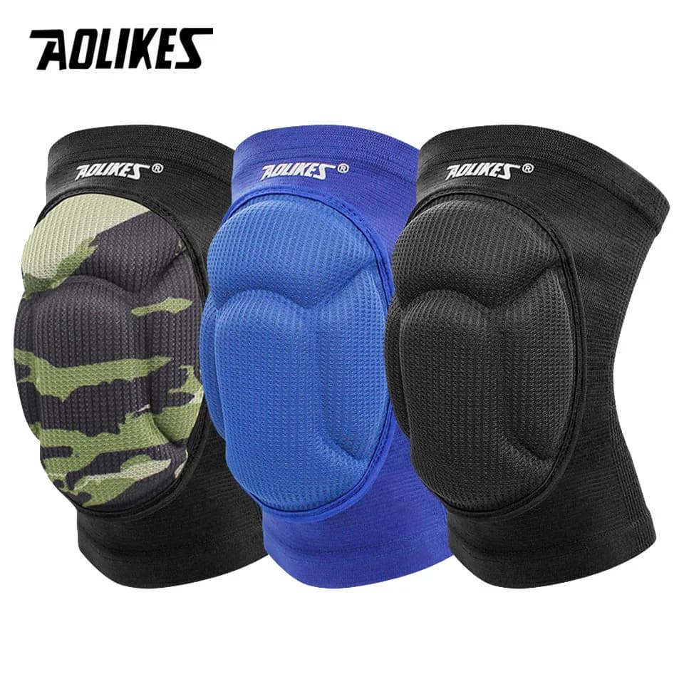 AOLIKES Ginocchiere da pallavolo Spugna spessa Ginocchiere protettive anti-collisione Protezione Ginocchiere da ballo antiscivolo per wrestling