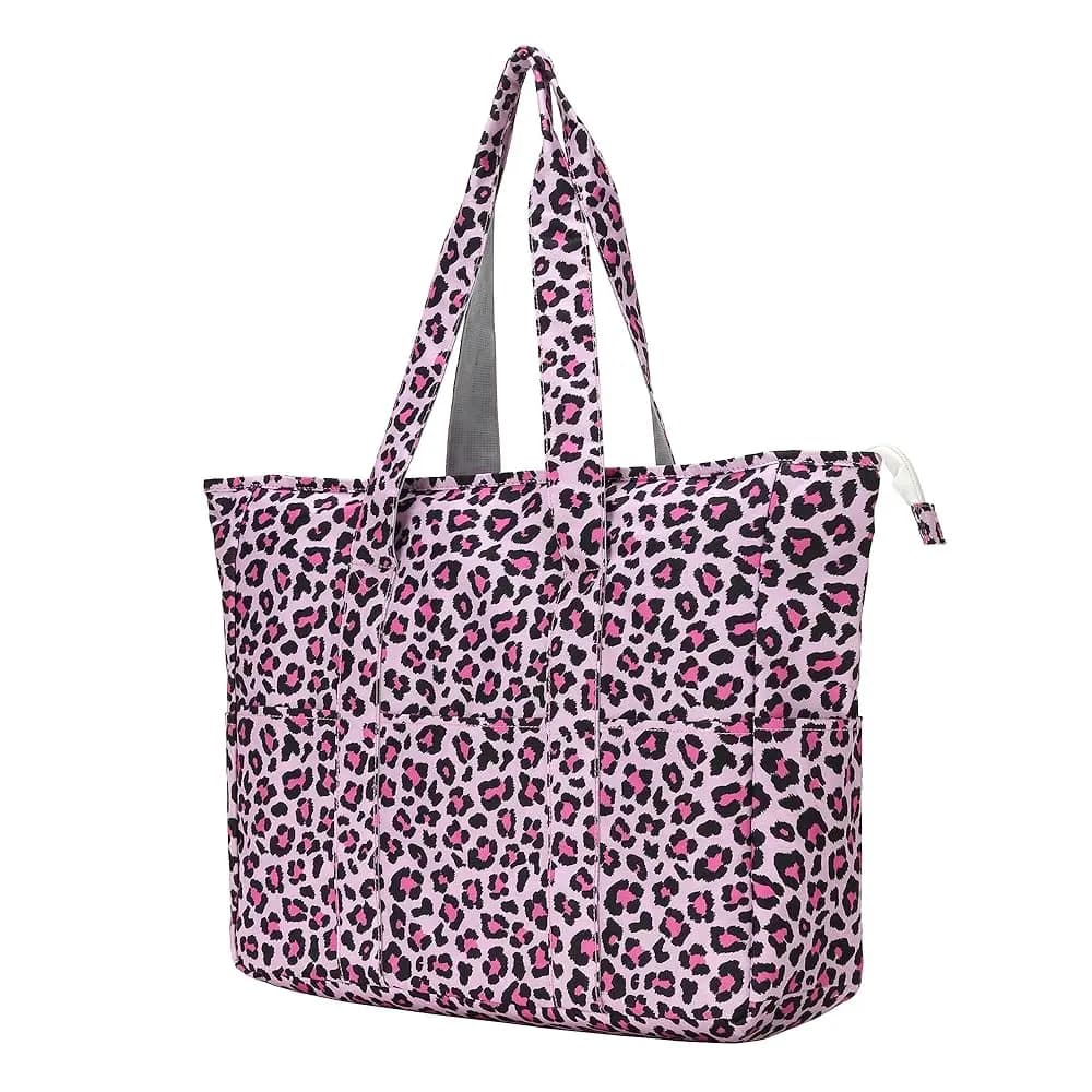 Borsa tote grande da donna con cerniera, borsa multiuso per lavoro, viaggi, palestra, spiaggia, picnic, vacanze, borsa a tracolla.