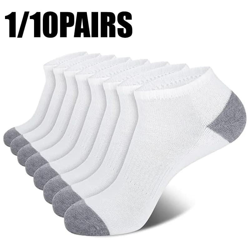 Breathable Low Cut Socks Anti Odor Moisture Wicking Quick Dry Solid Color Athletic Ankle Socks for Running Hiking Walking Gym