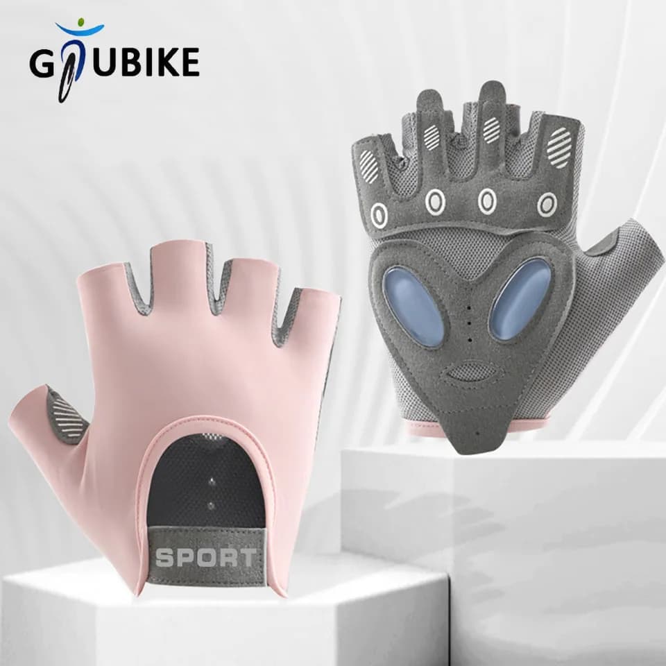 GTUBIKE cycling gloves, anti-slip and shockproof silk gymnastic gloves for men and women, summer breathable sports gloves for yoga and training