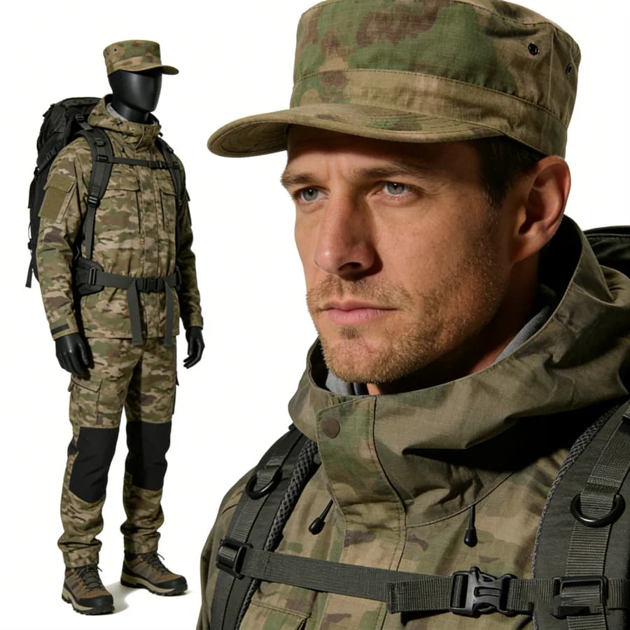 Camo Flat Top Cap Outdoor Military Style Baseball Hat for Men Women Casual Combat Cap