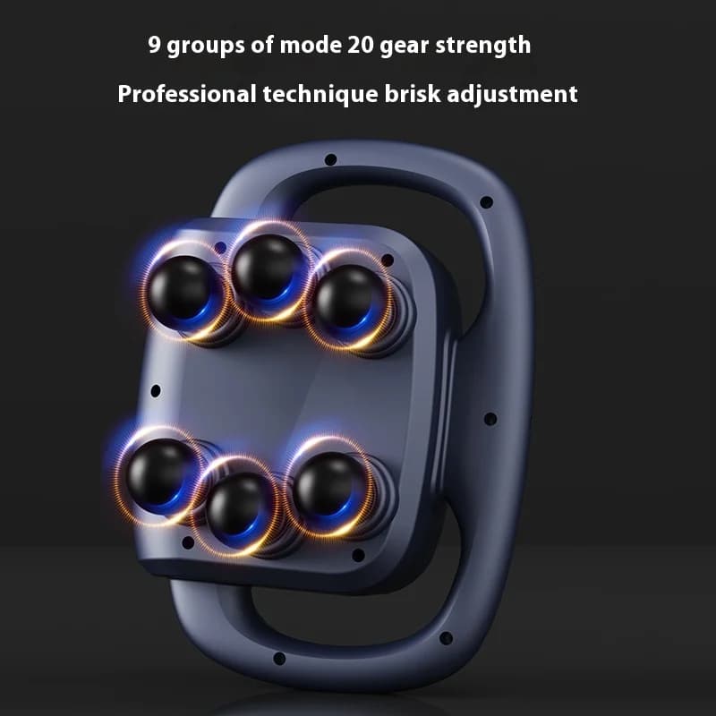 6 percussion massage guns, electrical instruments for massage of legs, arms, waist, back and buttocks - massager for muscle relaxation of the whole body, id