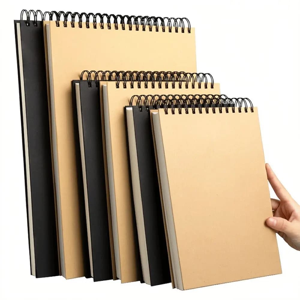 Artist Drawing Pad Thickened Paper Sketchbook Kraft Black Card Notebook For Sketching Painting Marker Illustration Art