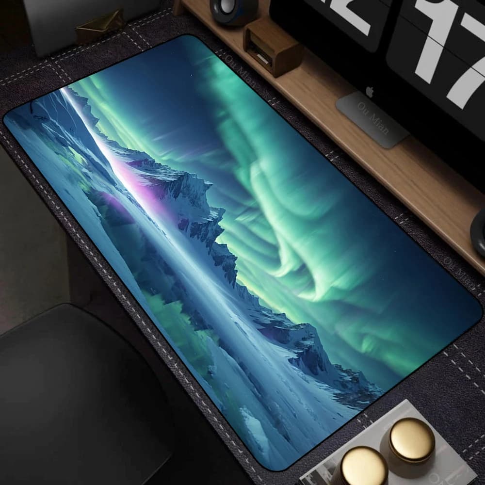 Tappetino per Mouse da Gaming 900x400mm con Scenari Naturali Anime, Bordo Cucito in Gomma Antiscivolo, Grande Tappetino da Scrivania per PC e Laptop, Regalo a Tema Natura