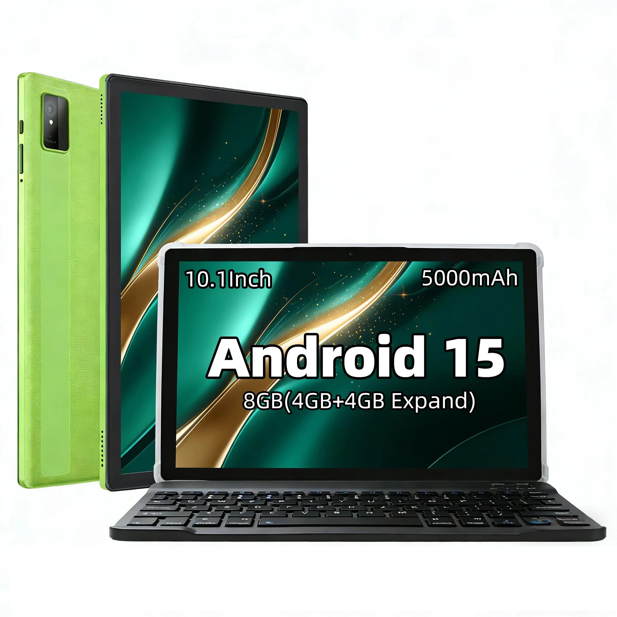 Tablet Android 15 Paitanry da 10.1 Pollici, Octa Core, 8GB RAM, 64GB ROM, Leggero e Portatile, WiFi, Bluetooth, Doppia Fotocamera, GPS