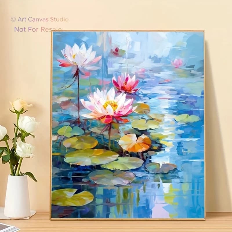 Professional Art Use 1pc DIY Digital Oil Painting Kit for Adult Beginners - Includes Acrylic Paints, Canvas, 3 Paintbrushes,2027