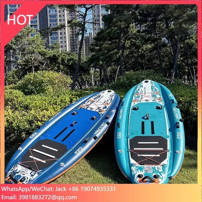 Kayak da pesca gonfiabile Grande paddle Board Barca per sport acquatici Dock galleggiante con accessori da pesca