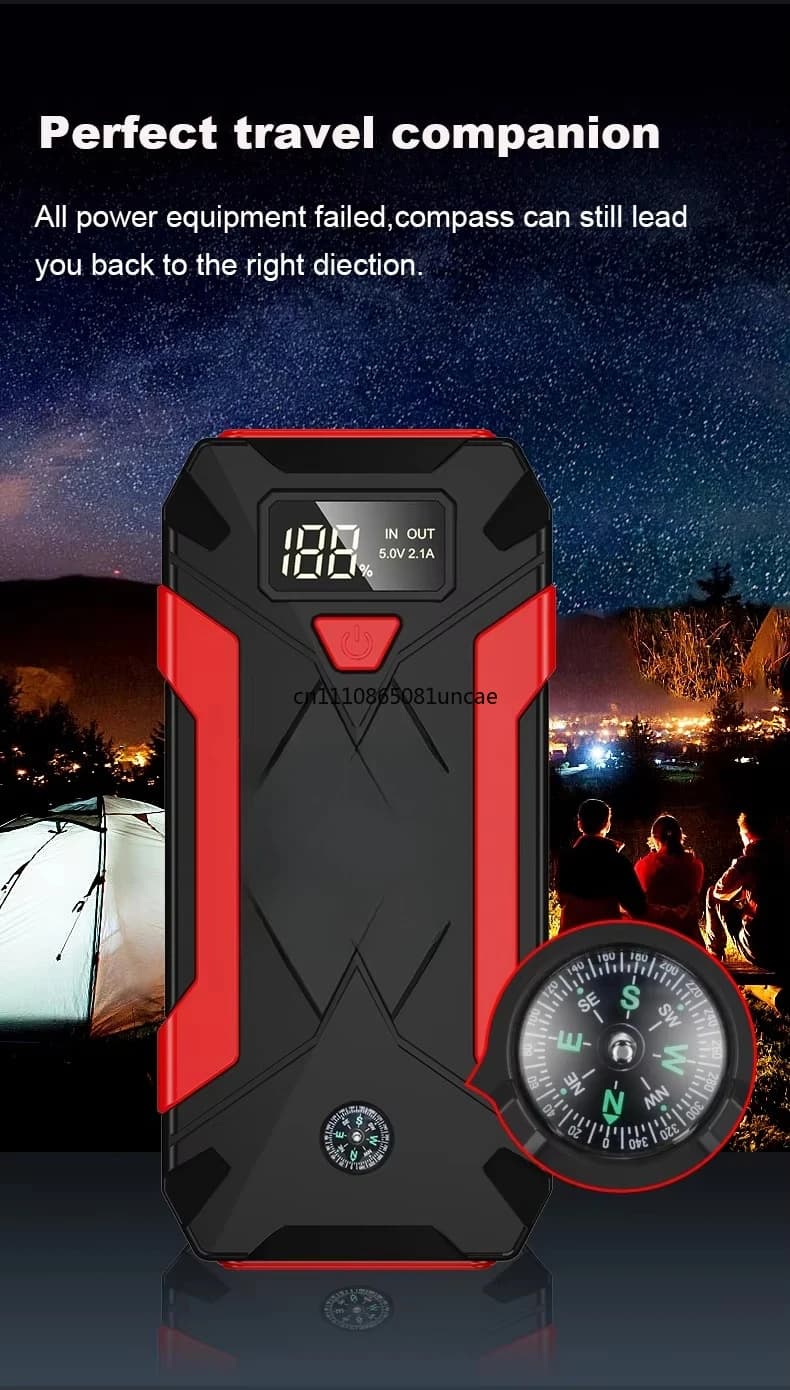 Avviatore di Emergenza Portatile Multifunzione 12V OEM per Auto Passeggeri con Batteria Integrata