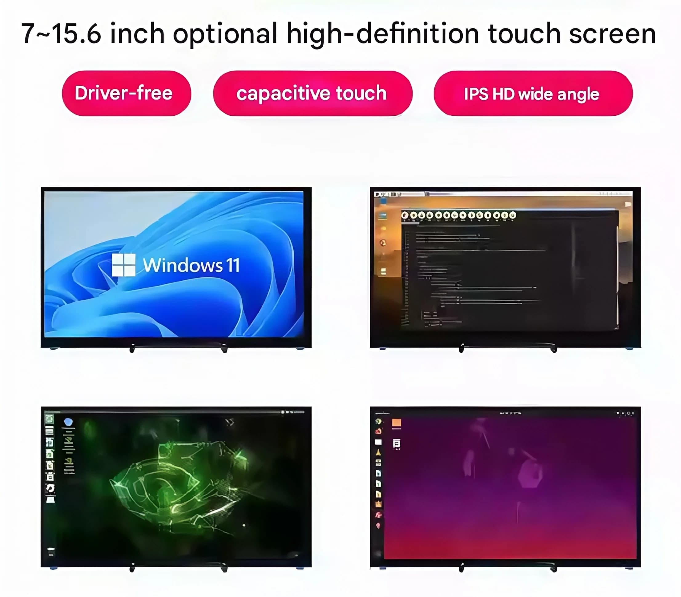 Display Raspberry Pi 4B LCD HDMI IPS da 7 pollici con custodia